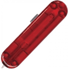 Задняя накладка для ножей VICTORINOX 58 мм пластиковая с отверстием под шариковую ручку полупрозрачная красная C.6300.T4 Задняя накладка для ножей VICTORINOX 58 мм пластиковая с отверстием под шариковую ручку полупрозрачная красная C.6300.T4