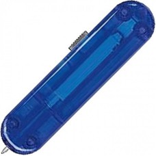 Задняя накладка для ножей VICTORINOX 58 мм с отверстием под шариковую ручку пластиковая полупрозрачная синяя C.6302.T4 Задняя накладка для ножей VICTORINOX 58 мм с отверстием под шариковую ручку пластиковая полупрозрачная синяя C.6302.T4